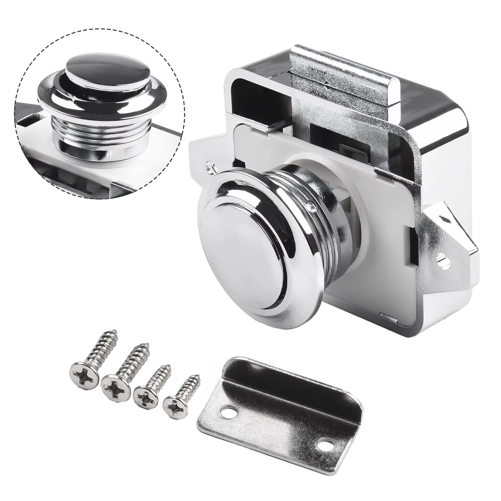 Bouton poussoir de voiture, serrure de porte de placard, serrure de placard sans clé pour armoire de camping-car, bouton de verrouillage de caravane