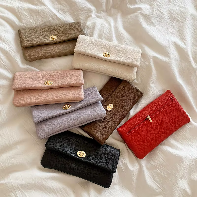 Portefeuille noir exquis pour femmes