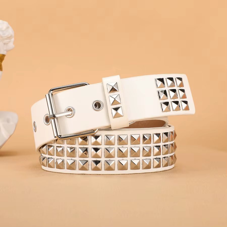 Tendance Rivet ceinture métal lourd