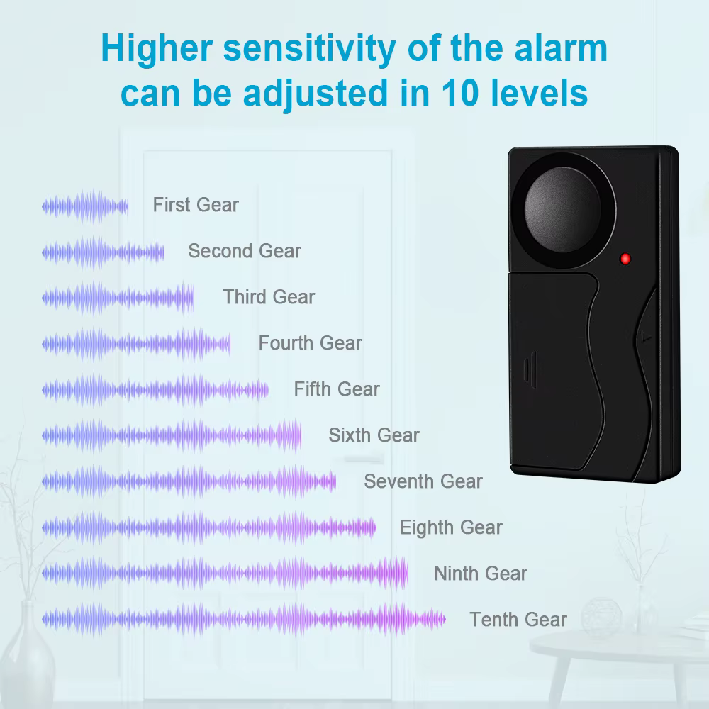 Awapow – alarme sans fil à vibrations pour vélo et moto, alarme antivol pour porte et fenêtre, 110dB, télécommande puissante, sécurité domestique pour vélo