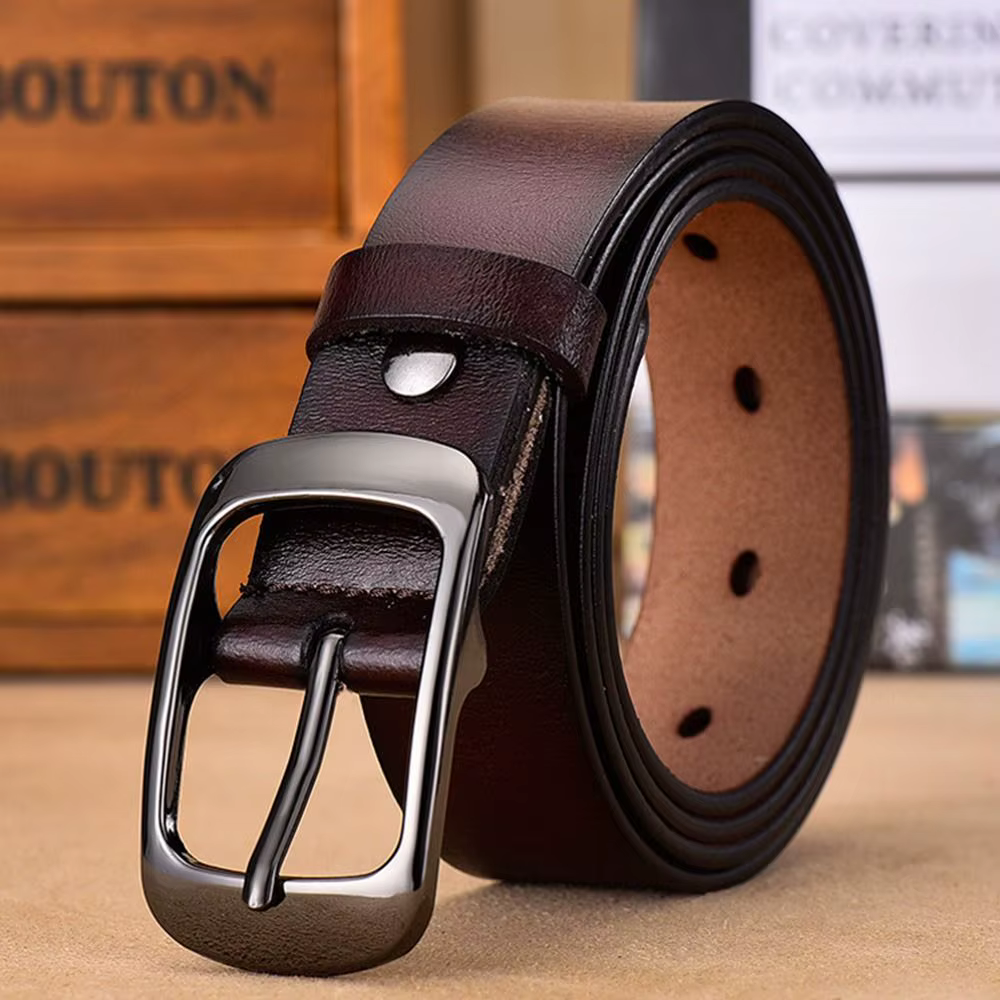 Ceinture en cuir véritable pour femmes