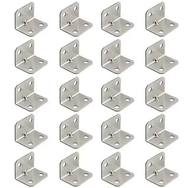 Plaque d'angle en fer, support d'angle à 90 degrés, connecteur fixe pour table, chaise, armoire, penderie
