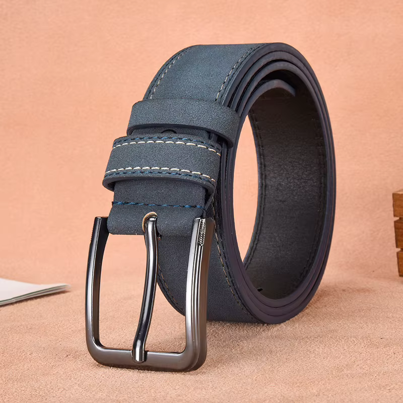Ceinture en cuir pleine fleur épaissie pour homme