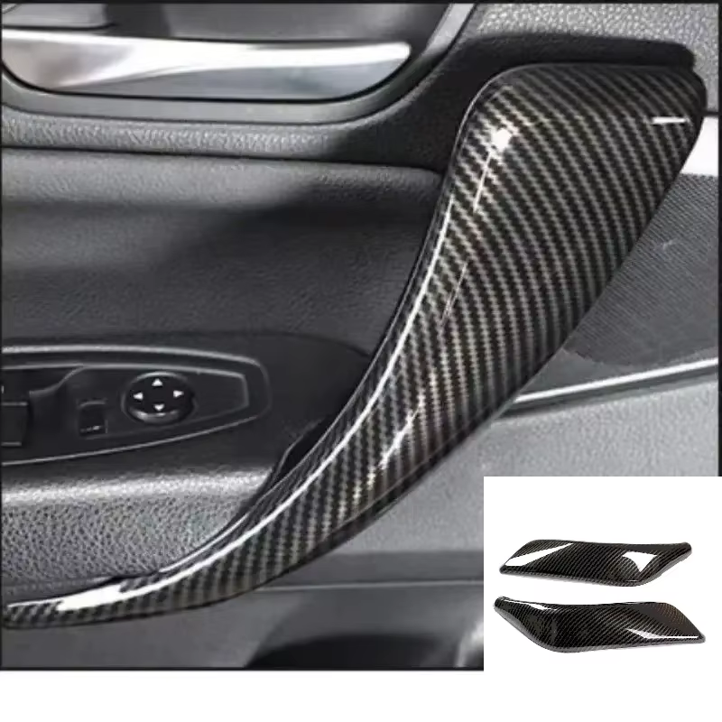 Garniture de poignée de nervure intérieure de porte en fibre de carbone, couvercle de panneau droit, magasins de portes intérieures de voiture, BMW Série 1, Série 2, F20, F21, F22, F23, 2012-2016