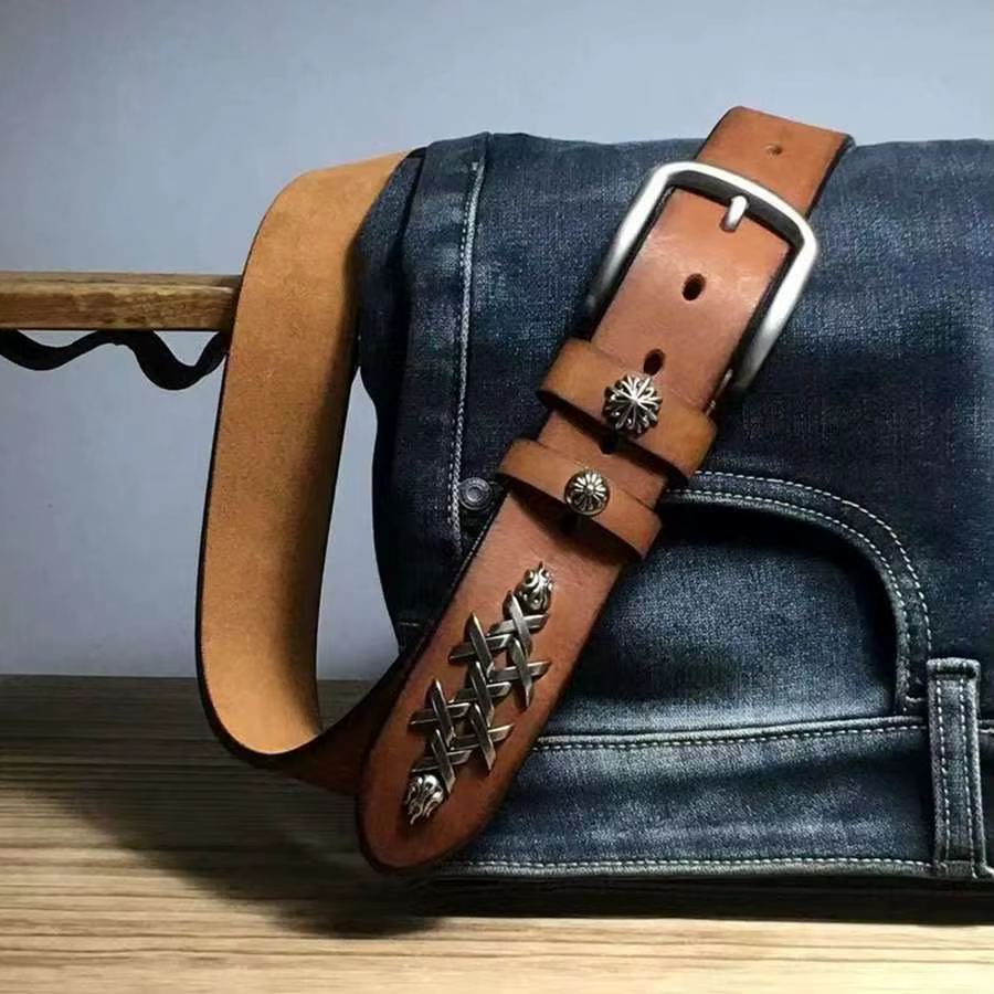 Ceinture en cuir pour Hommes, largeur: 38mm, accessoires, nouvelle collection