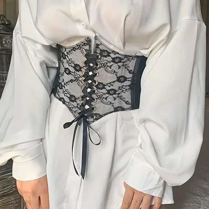 Ceinture corset à lacets pour femmes
