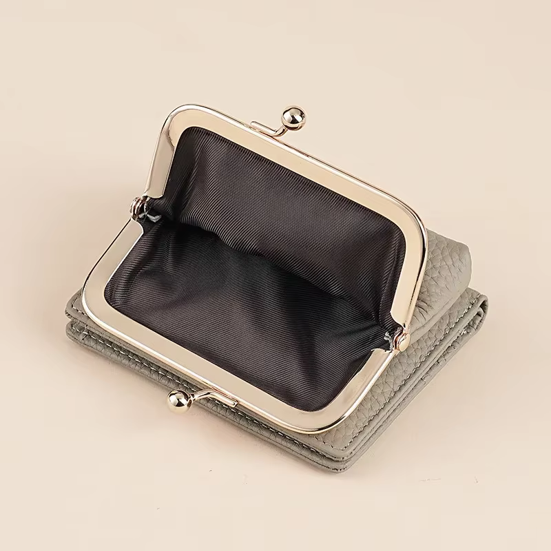 Portefeuille en cuir véritable pour femme