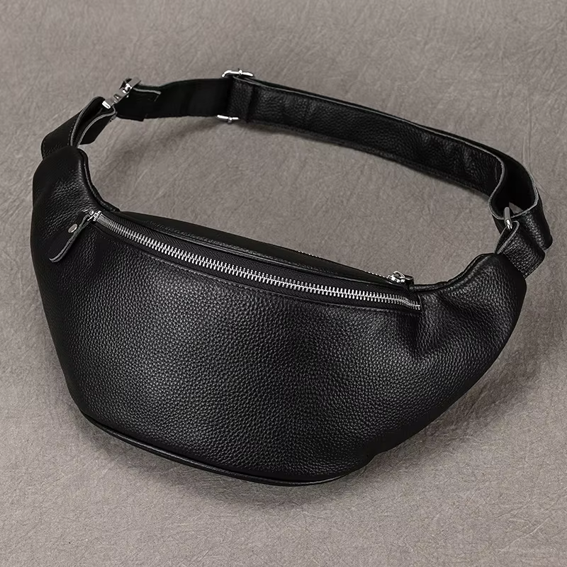 Sacs de taille en cuir véritable pour hommes