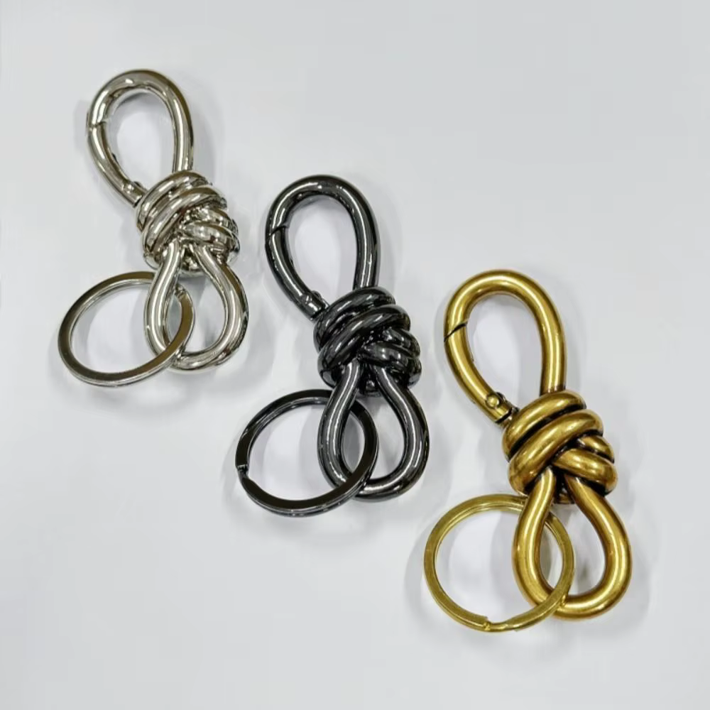 Porte-clés créatif à nœud torsadé en forme de 8