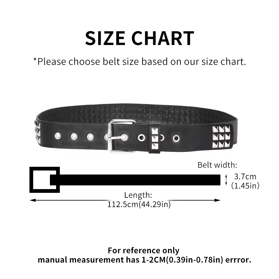 Tendance Rivet ceinture métal lourd