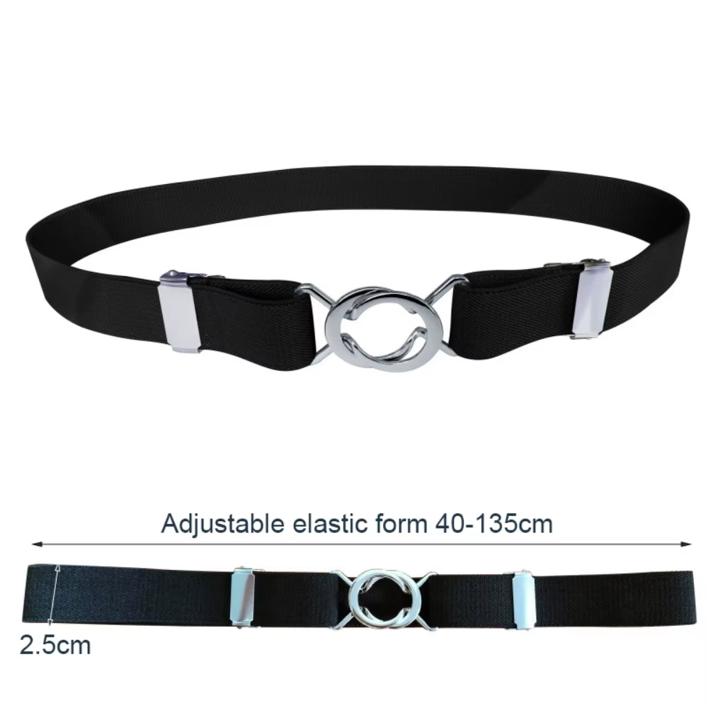 Ceinture extensible élastique réglable pour femmes avec boucle en métal ceinture Web large de 1 pouce ceintures de taille pour pantalons en jean robe ceintures décontractées