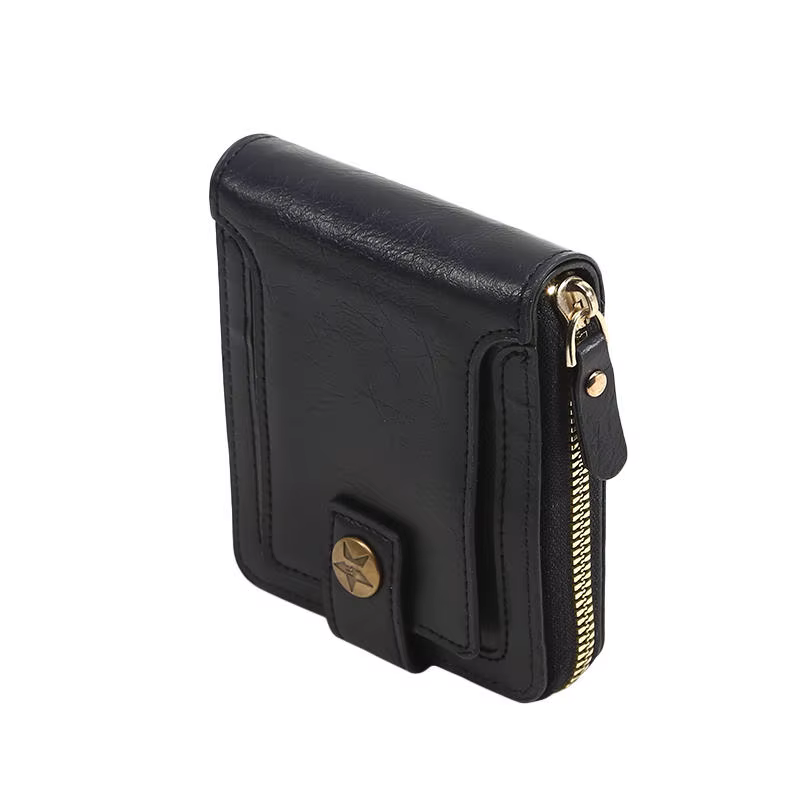 Portefeuille pour homme en PU avec fermeture éclair