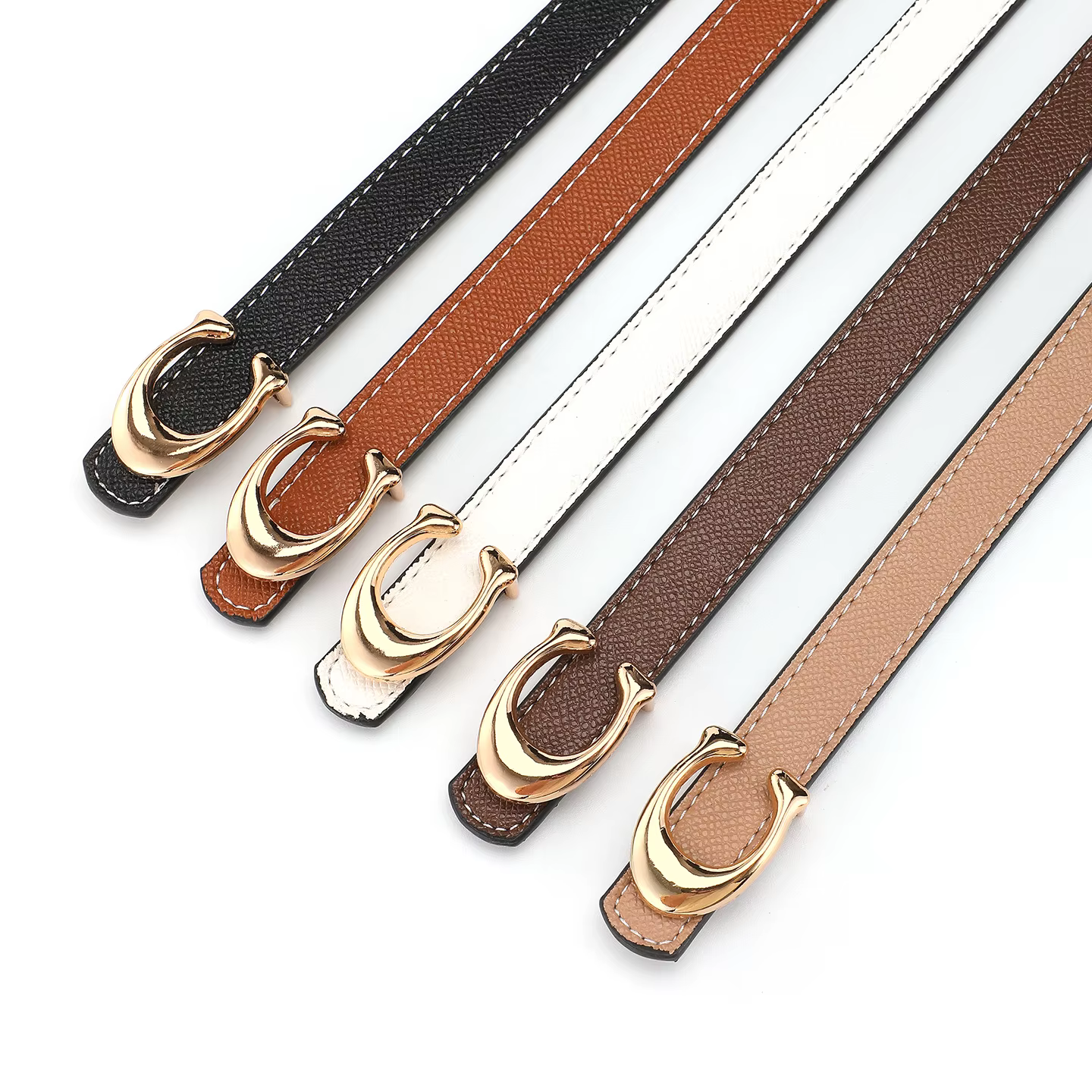Ceinture en cuir de luxe pour femme avec boucle en alliage de créateur
