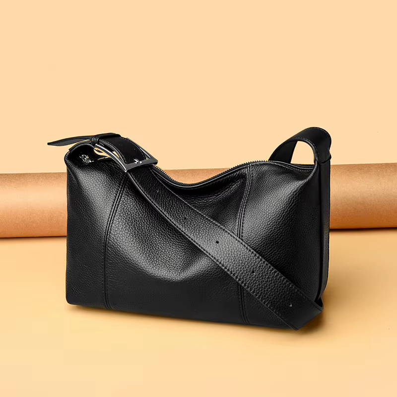 Sac à bandoulière en cuir de grande capacité pour femmes