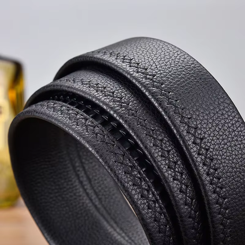 100 120 130 140 150 160 170 180cm ceinture automatique sans boucle hommes largeur 3.5cm sans