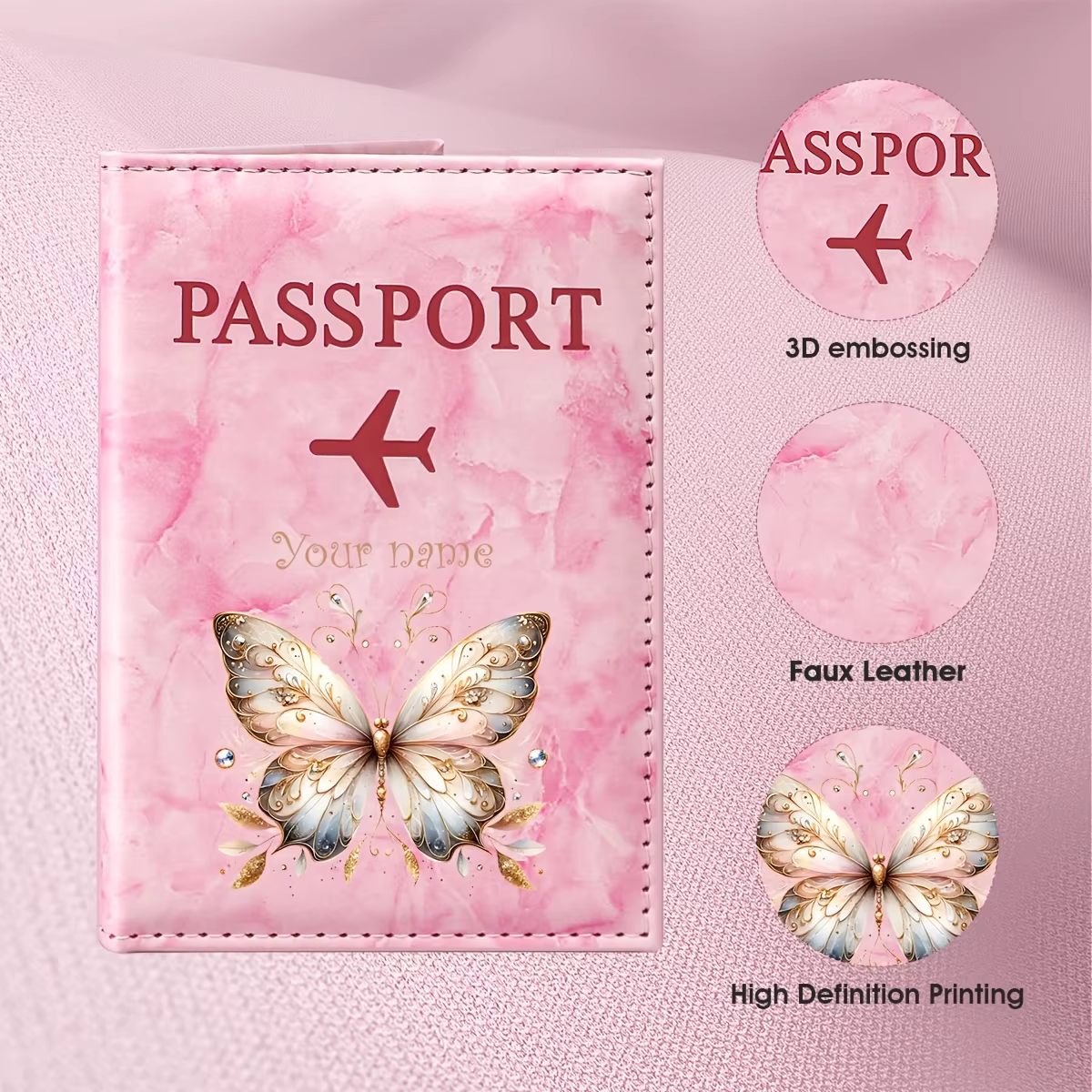 Porte-passeport personnalisé avec nom