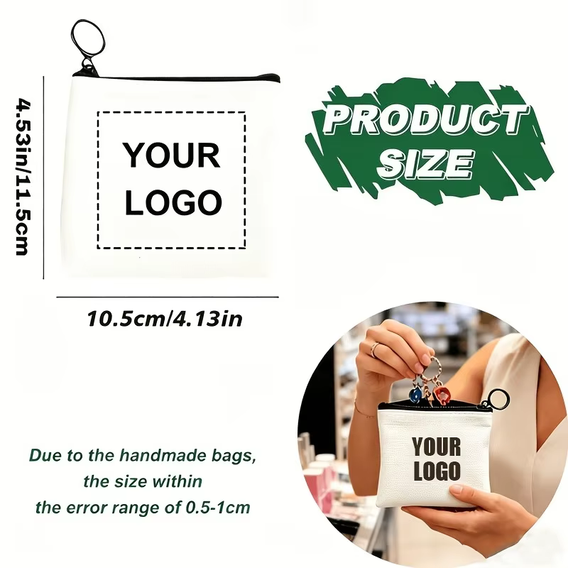 Lot de 10 porte-monnaie personnalisables avec votre logo/image