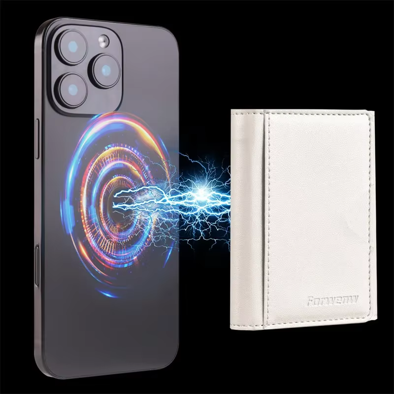 Porte-cartes magnétique multifonctionnel en cuir PU pour cartes de crédit
