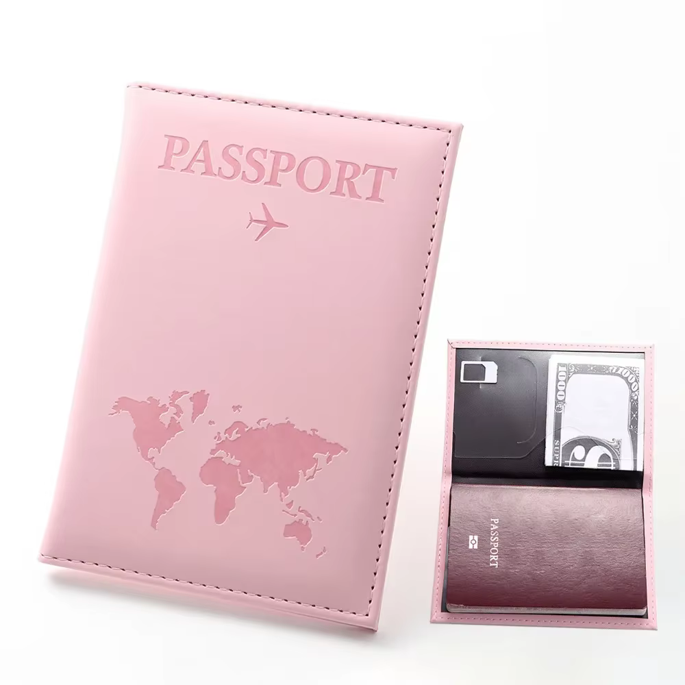Femmes hommes RFID Vintage passeport d'affaires couvre support multi-fonction ID carte bancaire en cuir PU portefeuille étui accessoires de voyage