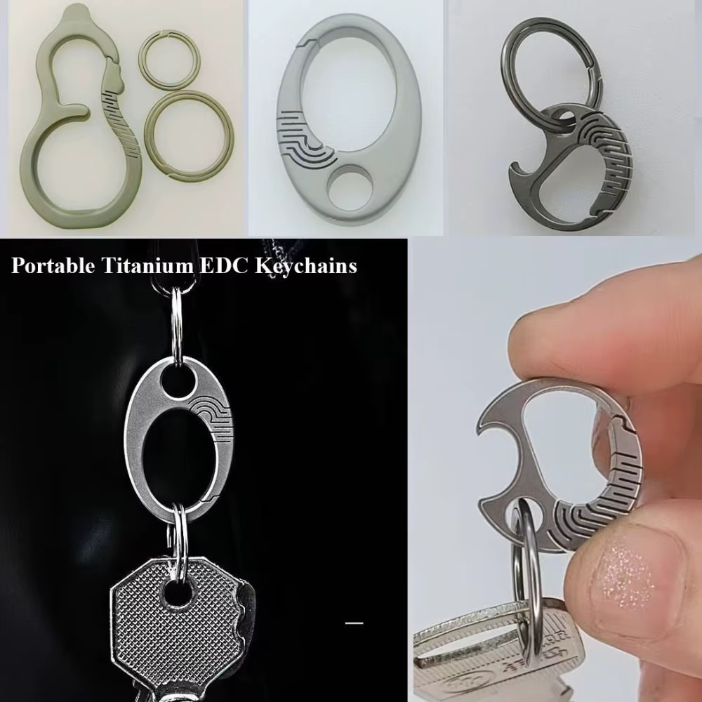 Mini porte-clés en alliage de titane