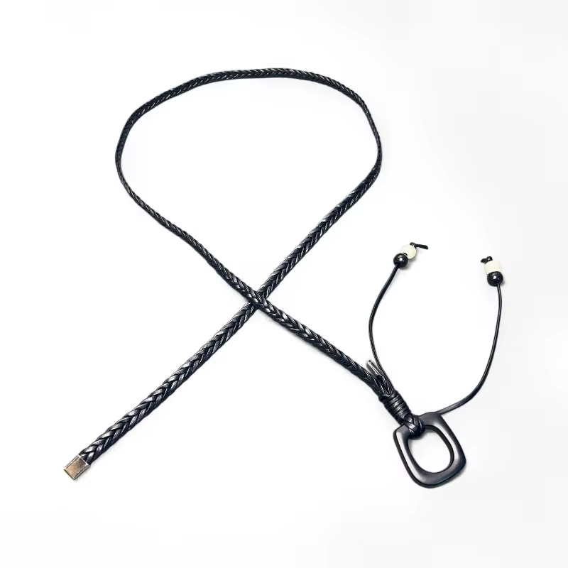 Ceinture fine tressée bohème tendance pour femme – Ceinture polyvalente et originale pour tenues inspirées de la dopamine