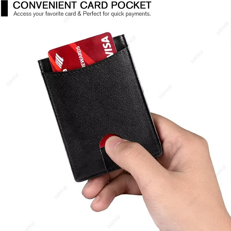 Portefeuille Rfid personnalisé porte-carte en Fiber de carbone cuir minimaliste hommes