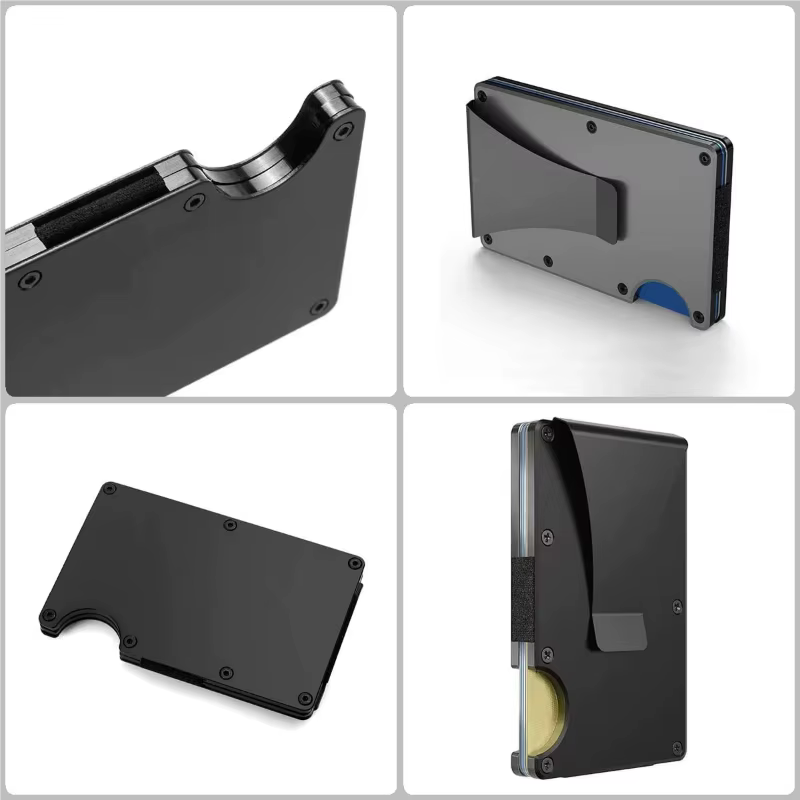 Portefeuille minimaliste mince avec blocage RFID pour hommes