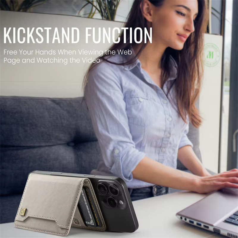 Portefeuille magnétique puissant en cuir de qualité supérieure pour hommes, porte-monnaie, porte-cartes, Mini portefeuille pliable pour iPhone Samsung Android