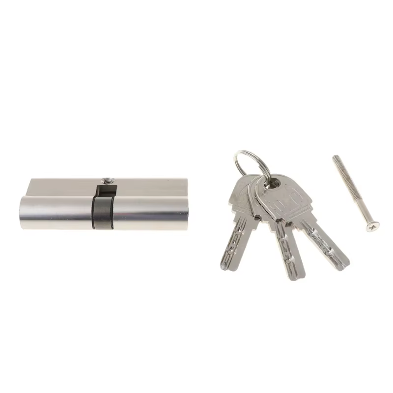 Cylindre de serrure de porte en bois avec 3 clés cylindre de serrure ouvert simple antirouille pour w/pouce porte intérieure de