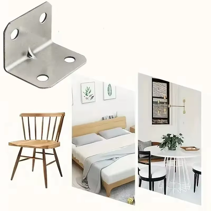 Plaque d'angle en fer, support d'angle à 90 degrés, connecteur fixe pour table, chaise, armoire, penderie