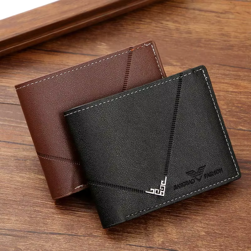 Portefeuille en cuir mince pour hommes
