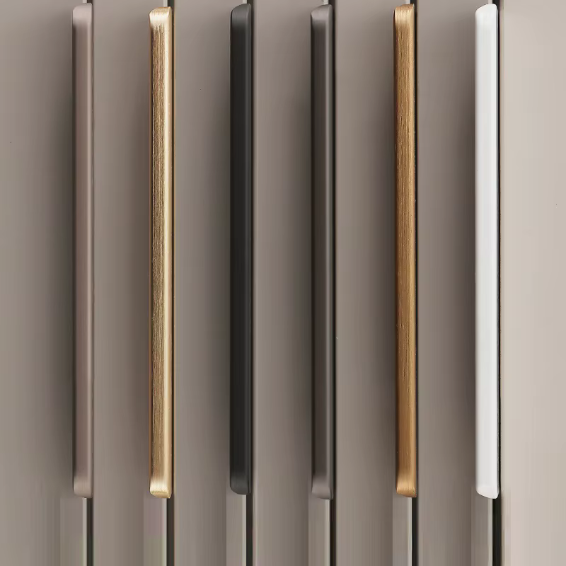 Poignée Invisible pour porte d'armoire, en alliage d'aluminium, poignée dissimulée, vente en gros, tiroir d'armoire, sans perçage, poignée de garde-robe intégrée