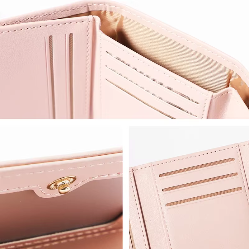 Portefeuille en cuir PU pour femmes