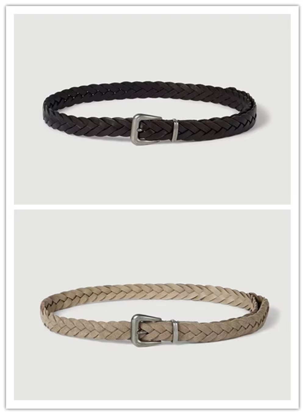 Ceinture en cuir tressé pour femme, ceinture élégante et décontractée ornée de perles