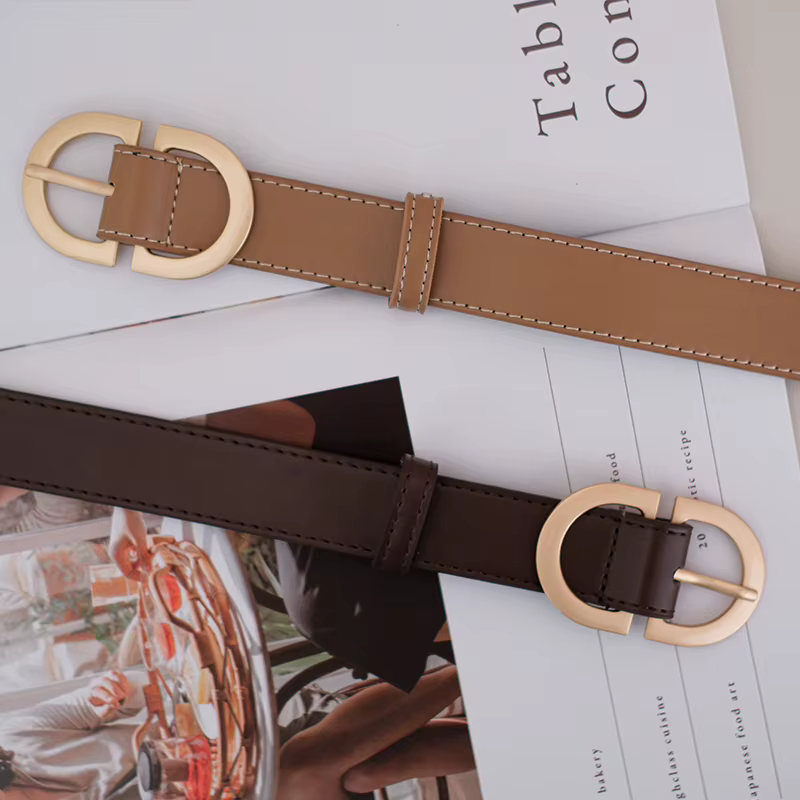 Ceinture noire rétro pour femmes et hommes