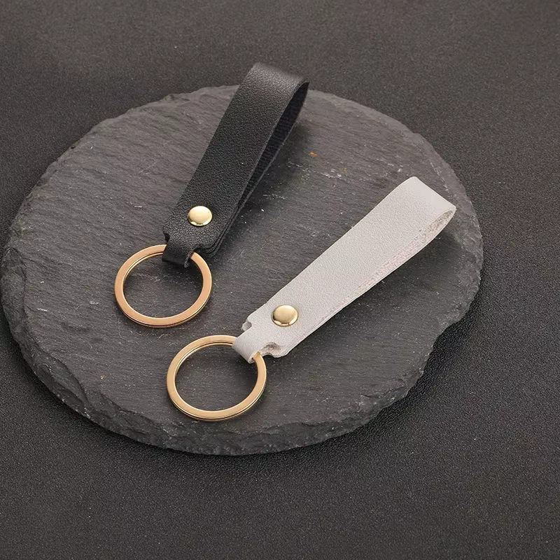 Porte-clés en cuir PU vierge