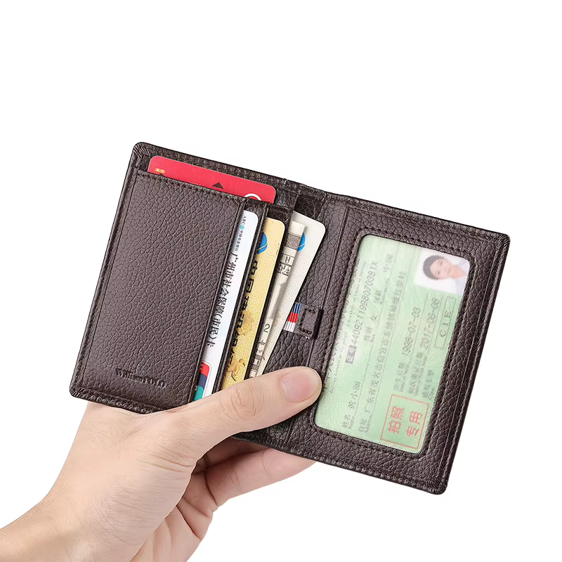 Porte-cartes en cuir pour hommes