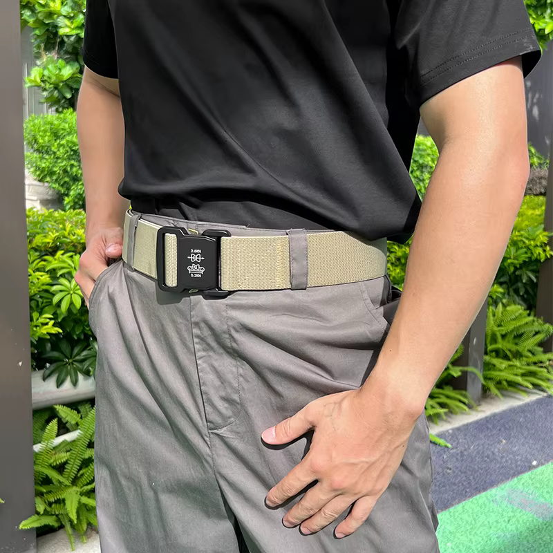 VATLTY 5cm / 2in Ceinture élastique pour hommes Boucle en aluminium