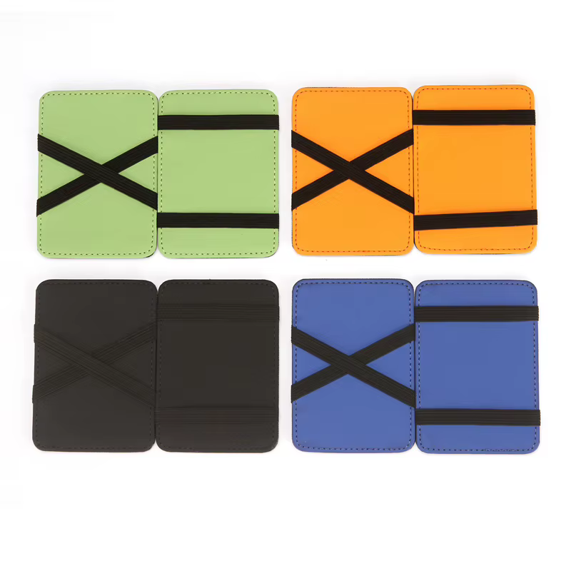 Mini portefeuille mince en cuir PU pour hommes