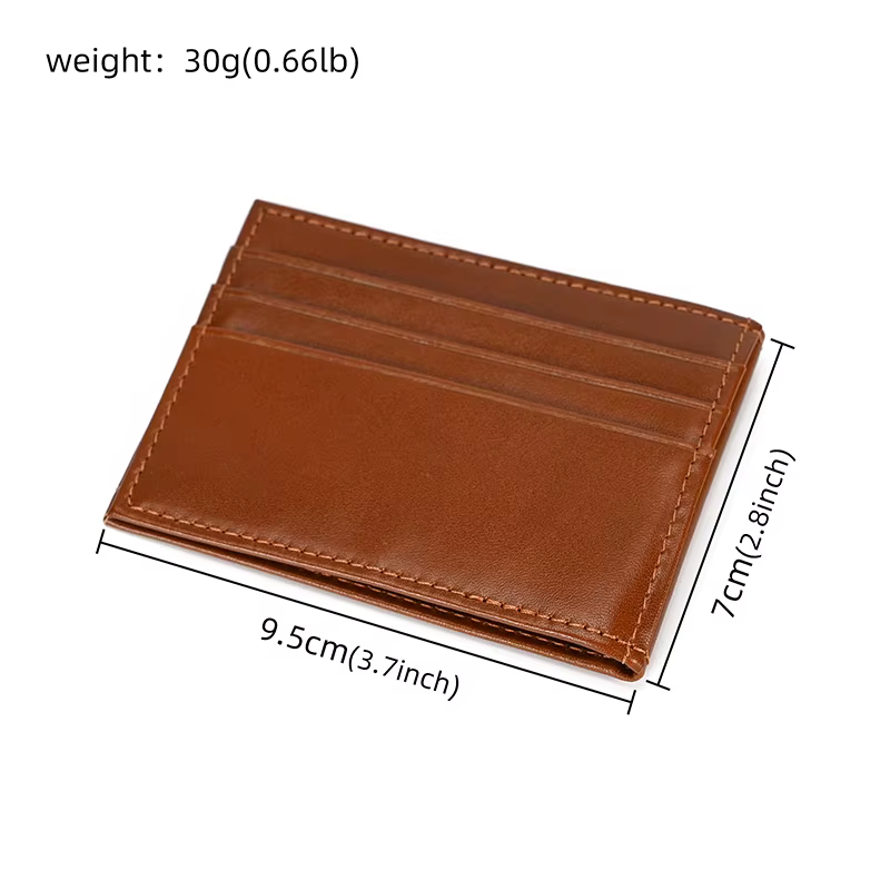 Portefeuille court décontracté pour hommes et femmes, cuir véritable, porte-cartes, cuir de vachette, couverture de carte de crédit, sac à main mince, étui à cartes