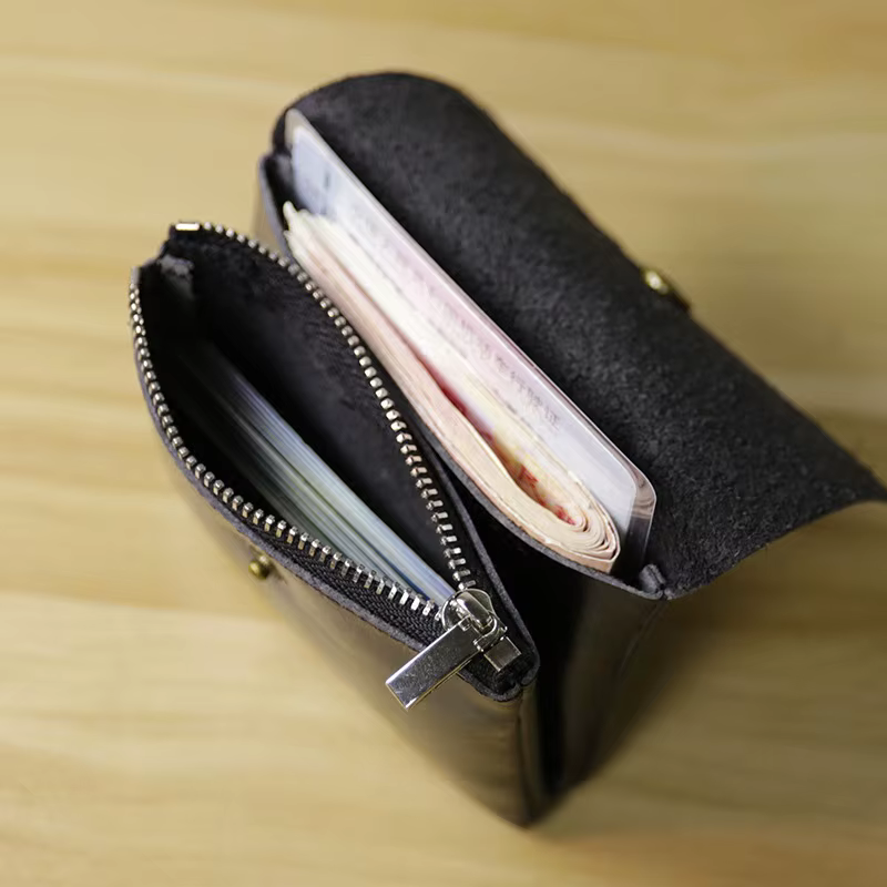 WERLLANDS Portefeuille porte-cartes court bicolore en cuir PU rétro avec boucle en laiton