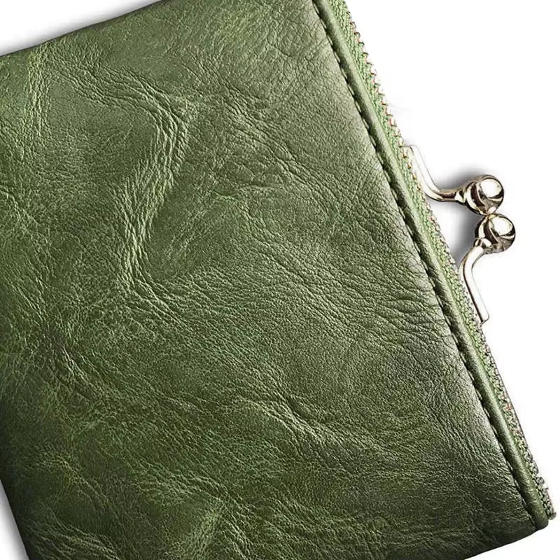 Portefeuille vintage en cuir pour femme