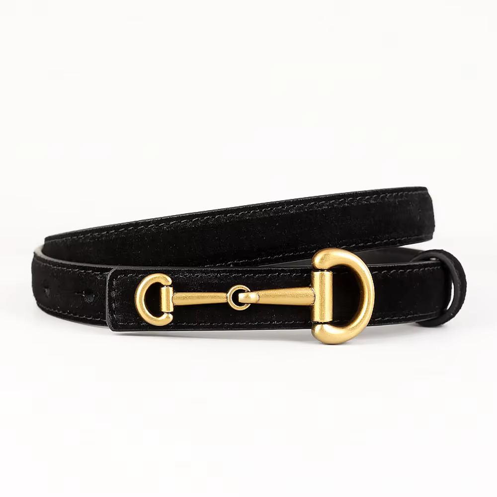 Nouvelle ceinture fine décontractée simple 2026 avec boucle fer à cheval