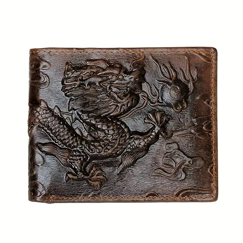 Portefeuille vintage en cuir véritable pour hommes