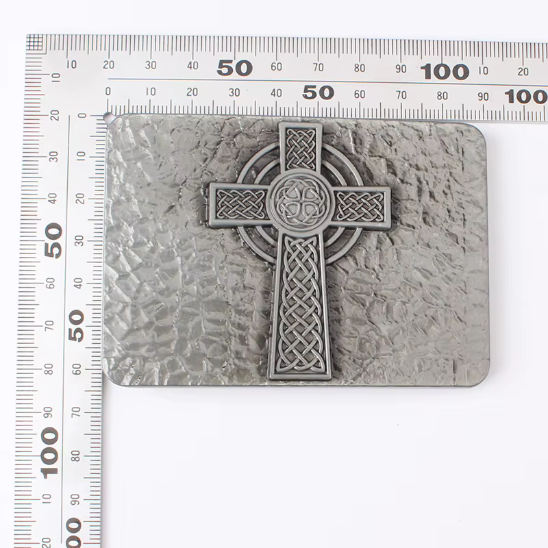 Boucle de ceinture en alliage, croix de Jésus Sauveur religieux