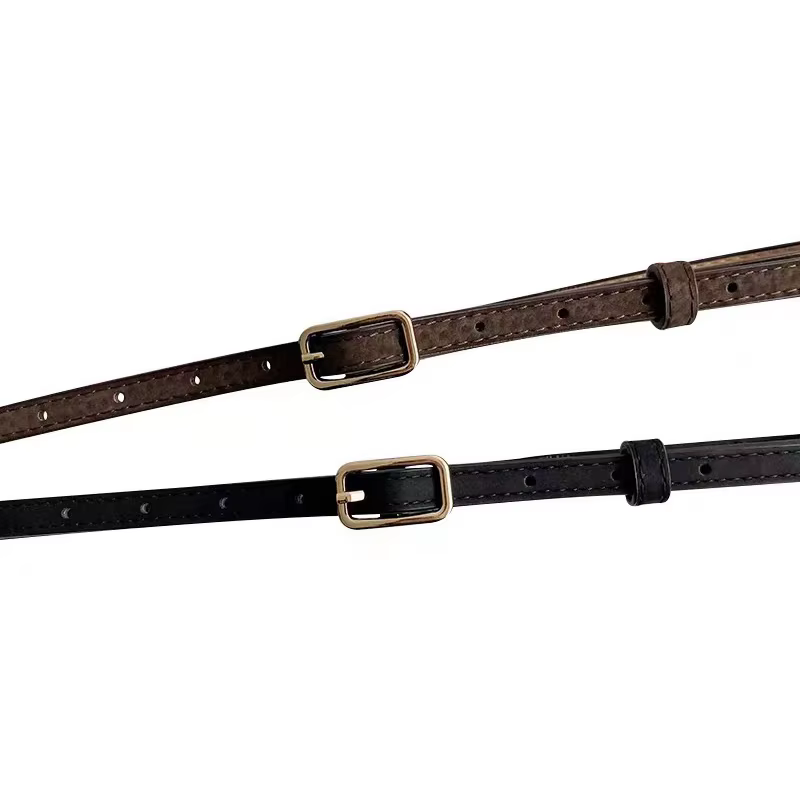 Ceinture Rétro en Cuir PU pour Femme et Homme