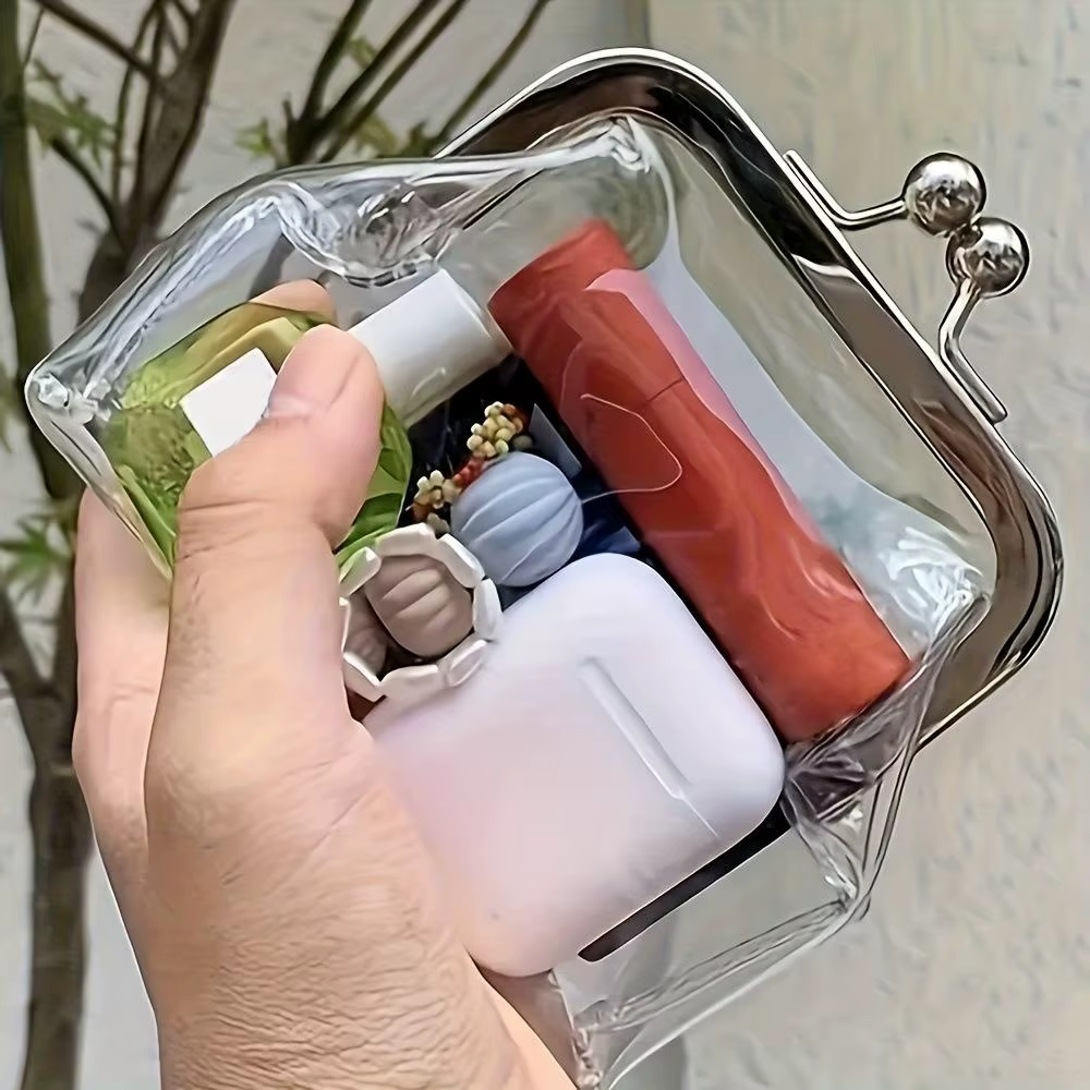 Petit porte-monnaie transparent pour femmes et filles