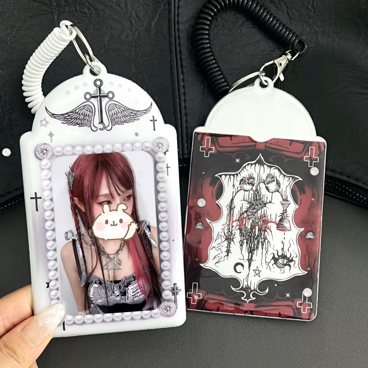 Série de porte-cartes combinés à motif d'aile d'ange