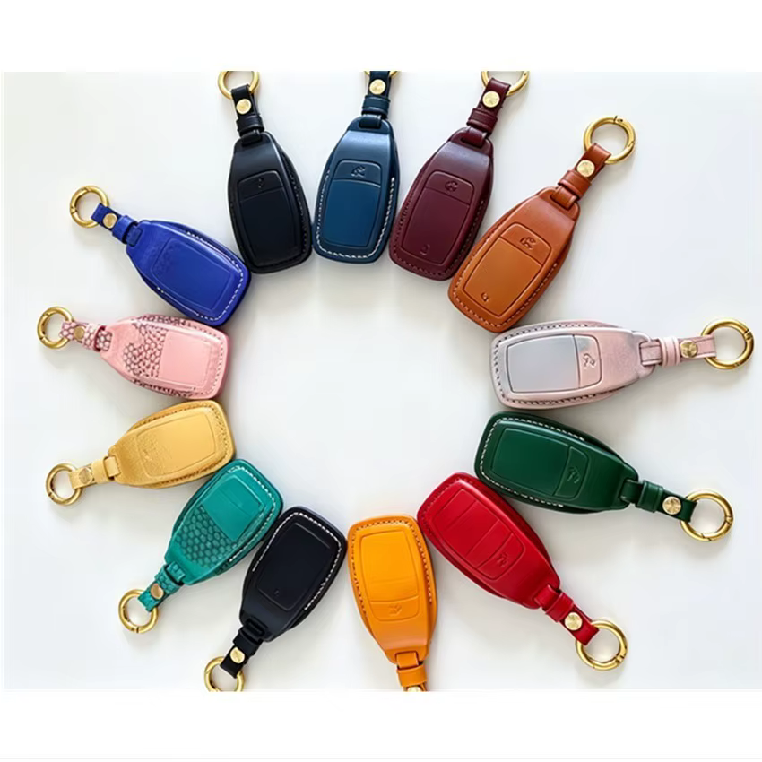 Porte-clés en cuir fait main