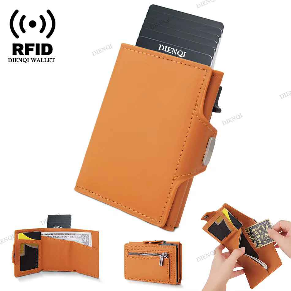 Porte-cartes en cuir PU pour hommes et femmes
